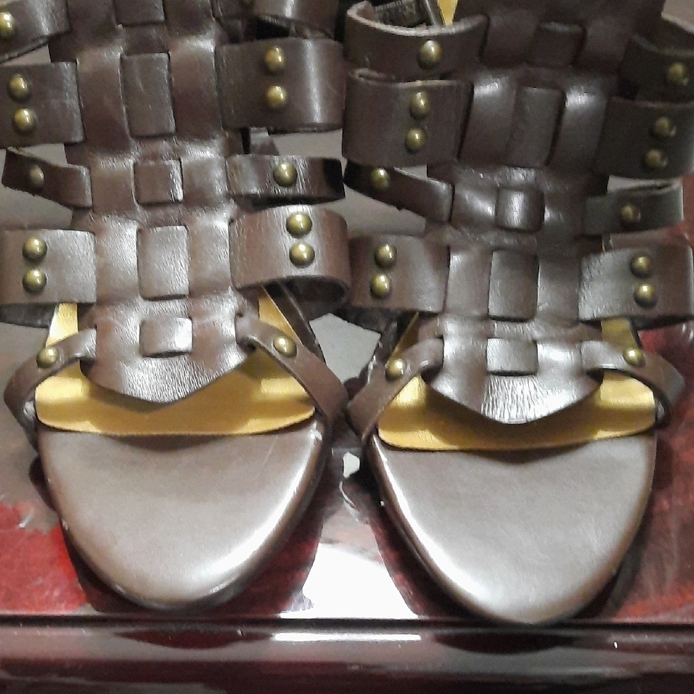 Worthington Dark Brown Woven Sandals - Picture 7 of 9